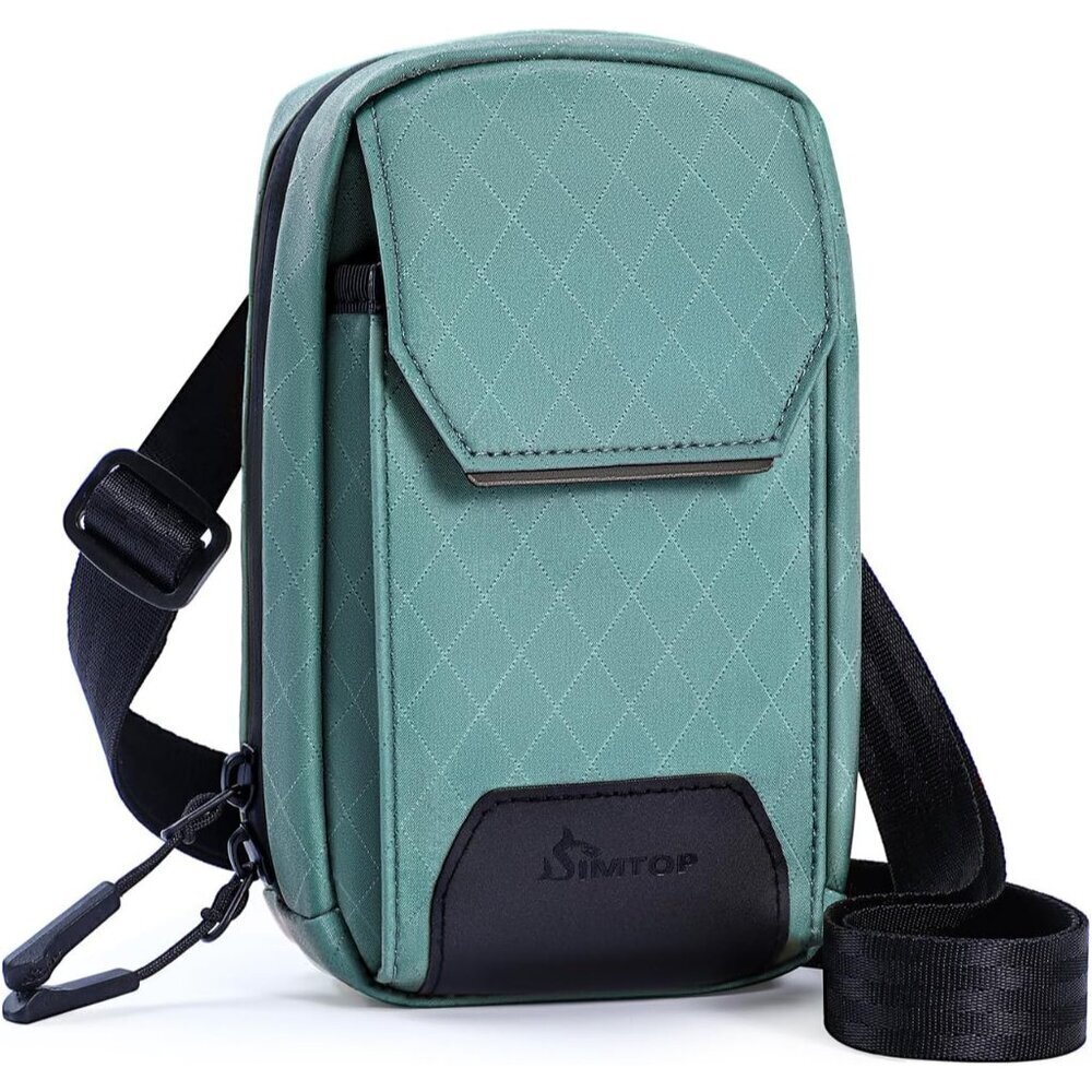 Women Crossbody Bag Nylon Quilted Waterproof Zipper Adjustable Strap